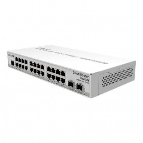 MIKROTIK CRS326-24G-2S+IN 24xGig LAN 2xSFP+ kahe operatsioonisüsteemiga lauaarvuti korpuses hallatav