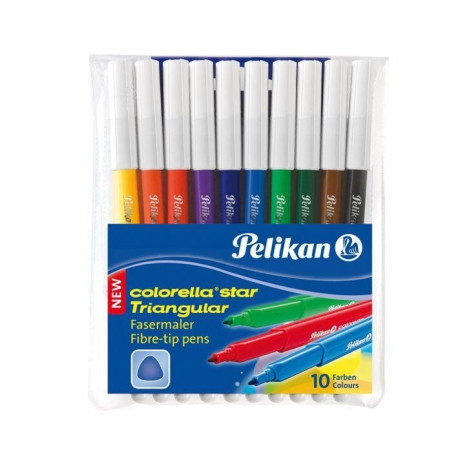 Pelikan viltpliiats, colorella star, kolmnurkne, 10 värvi