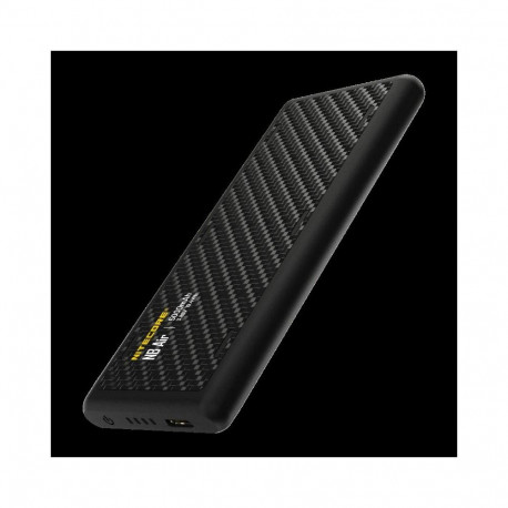 Nitecore NB Air akupank, 5000 mAh, IPX7, 18W USB-C OUT, süsinikkiust, 89gr