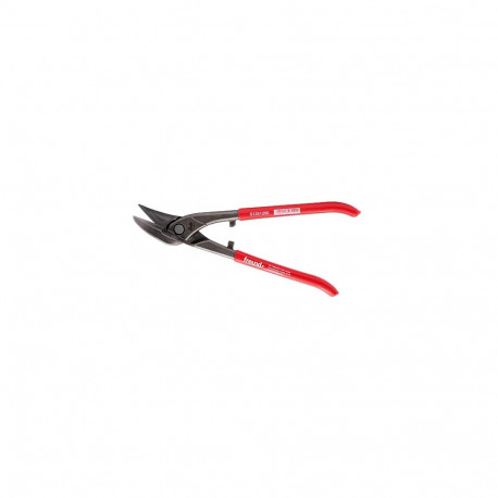 Ideal straight cutting snips, cut left, 260mm, HRC 56 blade, red PVC handle