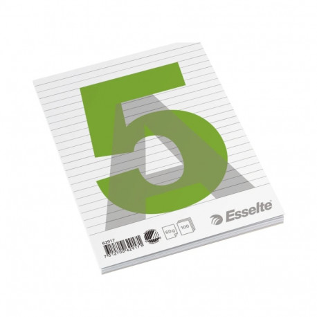 Glued pad A5 Ruled 60g/100 sheets