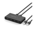 Switch USB KVM USB 2x4 UGREEN USB 2.0 (black)