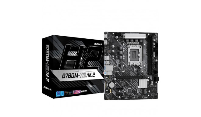 Asrock Mainboard||Intel B760 Express|LGA1700|Micro-ATX|Memory DDR5|Memory slots 2|2xPCI-Express 3.0 