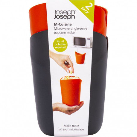 Joseph Joseph M-Cuisine 2-osaline oranž popkornimasina komplekt