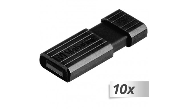 10x1 Verbatim Store n Go 8GB Pinstripe USB 2.0 must 49062