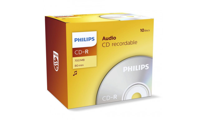 1x10 Philips CD-R 80Min Audio JC