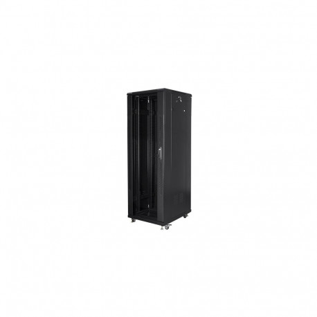 RACK CABINET 19" FREE-STANDING 37U/600X800 (FLAT PACK) WITH GLASS DOOR BLACK LANBERG