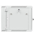 RACK CABINET 19" DOUBLE-SECTION WALL-MOUNT 9U/600X600 (FLAT PACK) GREY LANBERG