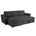 Corner sofa bed WHITBY dark grey