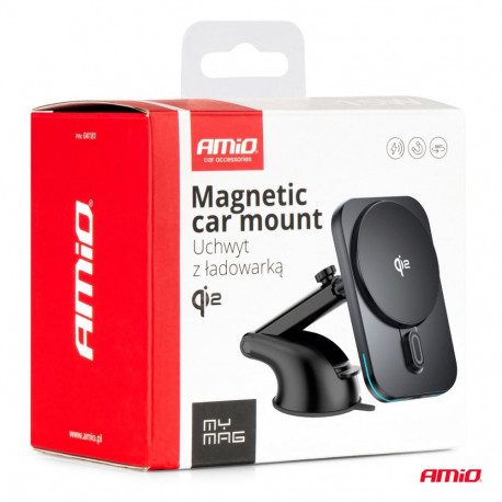 Kiirlaadija telefonihoidja Qi2 15W 12V