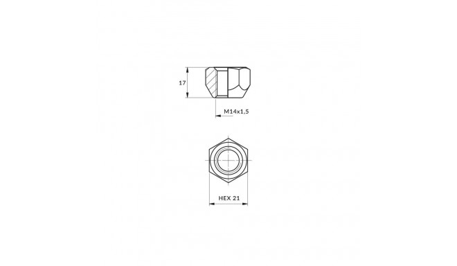 Mutter M14x1,5/17/21 avatud