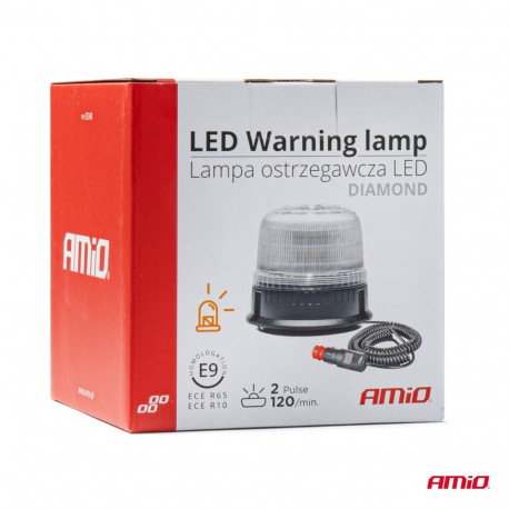 Vilkur magnetiga 24 ledi 12V-24V IP66 7W, oranž valgus