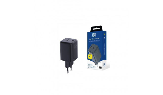 3mk Hyper Charger PD 45W QC4+ PPS 2C Super-Fast Charge 2.0 Wall Charger - Black