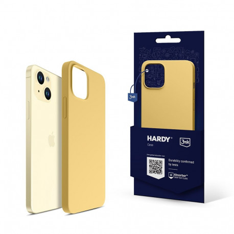 3mk Hardy Silicone MagCase case for iPhone 15 Plus - yellow