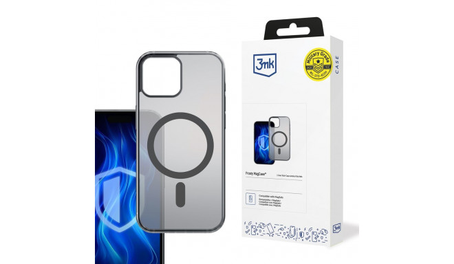 3mk Frosty MagCase for iPhone 15 - Black