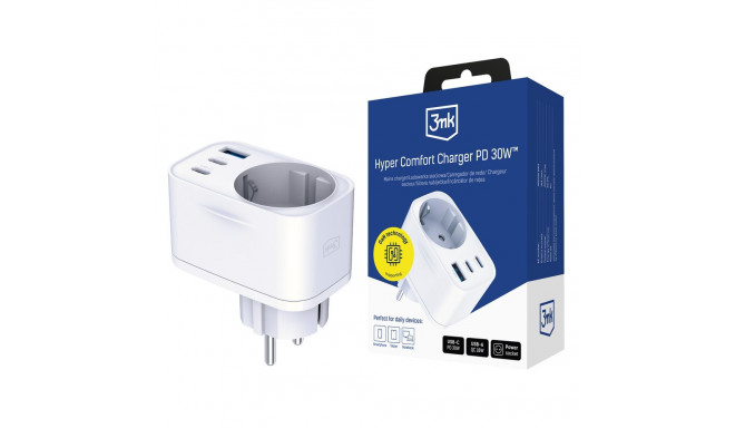 3mk Hyper Comfort Charger GaN PD 30W™ - White