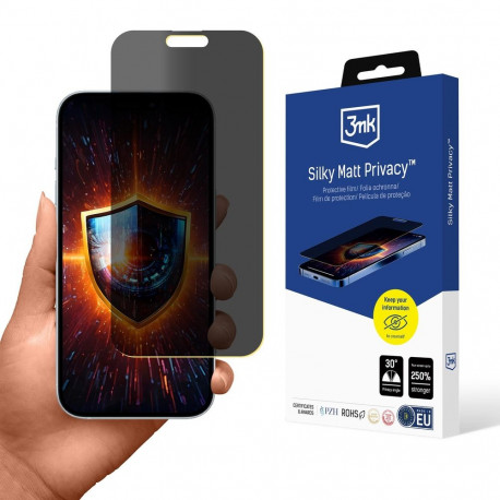 3mk Silky Matt Privacy Privacy Screen Protector for Apple iPhone 17 Air