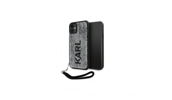 Karl Lagerfeld KLHCN61PSQRKS iPhone 11 / Xr 6.1" silver/silver hardcase Sequins Cord
