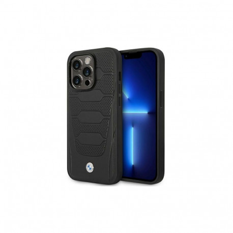 Case BMW BMHMP14X22RPSK iPhone 14 Pro Max 6.7" black/black Leather Seats Pattern MagSafe