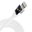 3MK HyperSilicone MFI USB-C / Lightning cable white 1m 20W 3A