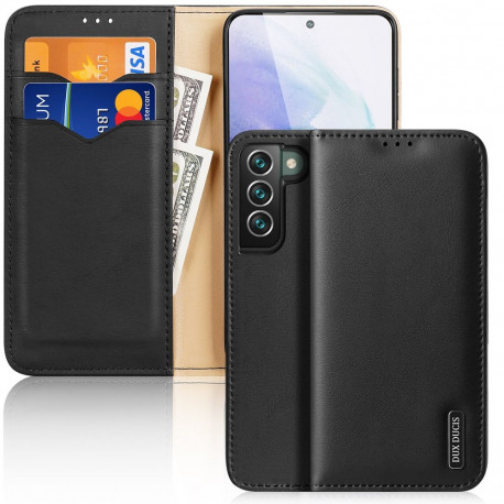 Dux Ducis Hivo Leather Flip Cover Genuine Leather Wallet For Cards And Documents Samsung Galaxy S22 