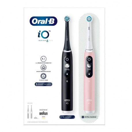 Oral-B iO 6 Adult Rotating toothbrush Black, Pink