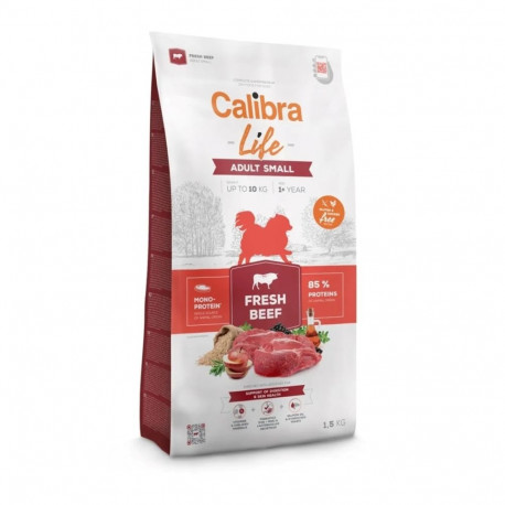 CALIBRA Dog Life Adult Small värske veiseliha kuiv koeratoit 1,5kg