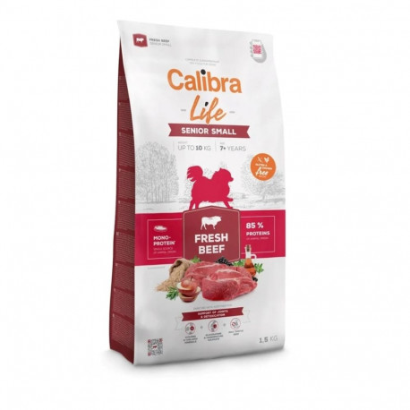 CALIBRA Dog Life Senior Small värske veiseliha kuiv koeratoit 1,5kg