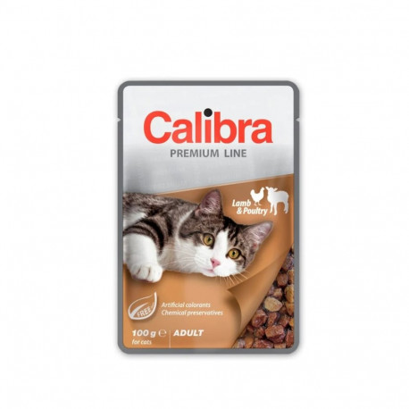 CALIBRA Cat Premium Adult Lamb & Poultry - wet cat food - 100g