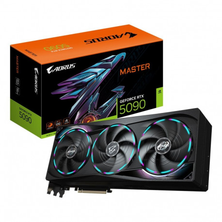 GIGABYTE AORUS GeForce RTX 5090 MASTER 32G Graphics Card - 32GB GDDR7, 512bit, PCI-E 5.0, 2655MHz Co