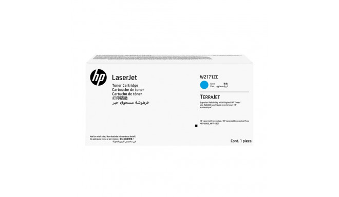 HP W2171ZC tsüaan lepinguline originaal LaserJet toonerikassett