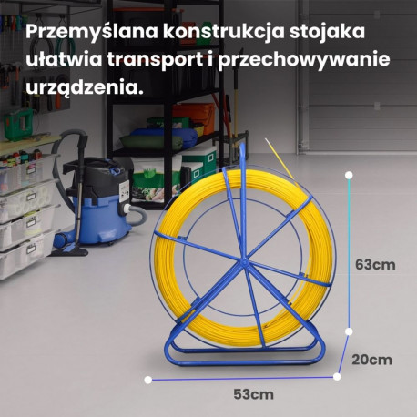 Extralink kaabli tõmbevarras pilot 3.8mm 15m klaaskiust FRP, kollane