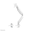Neomounts NM-D775WHITEPLUS Monitor arm 10-49" - gas spring - Topfix - 180°-stop