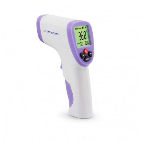 Esperanza ECT002 digital body thermometer Remote sensing thermometer Purple, White Ear, Forehead, Or