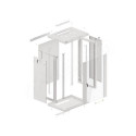 Lanberg wall-mounted installation rack cabinet 19'' 18U 600x450mm gray (glass door) Lanberg wall-mounted installation rack cabinet 19'' 18U 600x450mm gray (glass door)