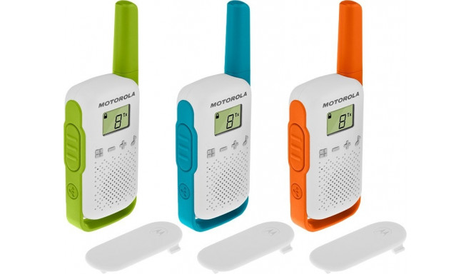 Motorola T42 two-way radio 16 channels Blue, Green, Orange, White