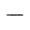 Lanberg toitejaotur rack PDU (1u, 10a, 8x 230v, 2m) pdu-04e04i-0200-iec-bk