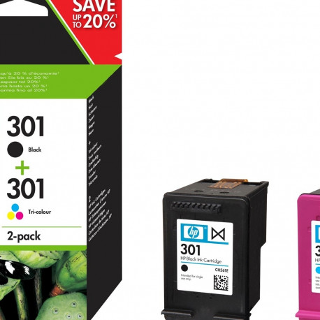 HP 301 2-pack Black/Tri-color Original Ink Cartridges