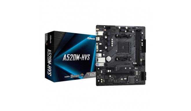 Asrock A520M-HVS AMD A520 Socket AM4 micro ATX
