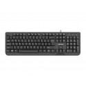 NATEC TROUT SLIM USB klaviatuur, US paigutus, must