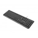 NATEC TROUT SLIM USB klaviatuur, US paigutus, must