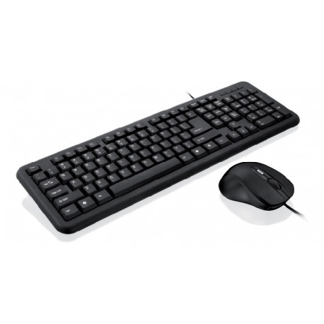 iBox OFFICE KIT II klaviatuur hiir komplektis USB QWERTY inglise must
