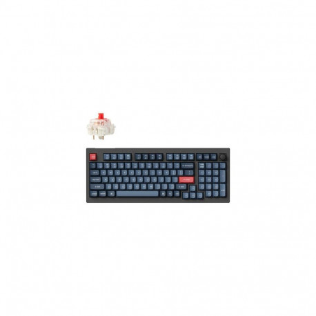 Keychron juhtmevaba mehaaniline klaviatuur V5 Max QMK/VIA RGB Knob Red Switch, must