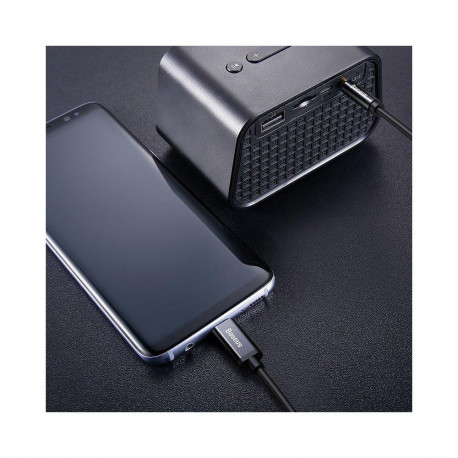 Baseus AUX-kaabel Yiven Premium USB-C - 3.5mm 1.2m, must
