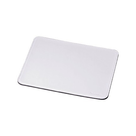 Hiirepadi Hama Mouse Pad with Leather Look, valge (white); Laser/optical 22x18x0.3cm