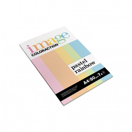 Värvipaber IMAGE COLORACTION, A4, 80 gsm, 70 lehte, PASTEL RAINBOW, MIX