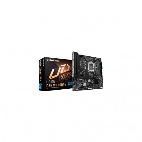 GIGABYTE H610M D3H WIFI DDR4 Motherboard - Supports 14th Gen. Intel Core CPUs, 6+1+1 phases VRM, up