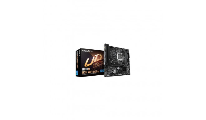 GIGABYTE H610M D3H WIFI DDR4 Motherboard - Supports 14th Gen. Intel Core CPUs, 6+1+1 phases VRM, up 