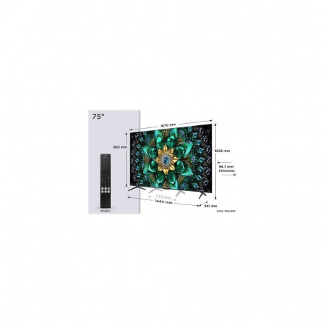 TCL Q6C 75Q6C TV 190.5 cm (75") 4K Ultra HD Smart TV Wi-Fi Metallic