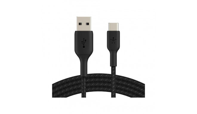 "Belkin USB-C/USB-A Kabel ummantelt, 15cm, schwarz"